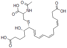 CAS#: 114115-51-4， 18-Carboxy-19,20-Dinor-N-Acetylleukotriene E4