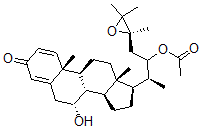 CAS#: 114176-06-6， (7alpha,22R)-22-(acetyloxy)-24,25-epoxy-7-hydroxy-Ergosta-1,4-dien-3-one