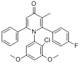 CAS#: 114231-14-0， 2-(4-Fluorophenyl)-1-(2-chloro-3,5-dimethoxyphenyl)-3-methyl-6-phenyl-4(1H)-pyridinone