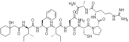 CAS#: 114455-29-7， beta-Mercapto-beta,beta-Cyclopentamethylene-Propionyl-D-Ile-Phe-Ile-Asn-Cys-Pro-Arg-Ala-NH2