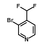 structure of CAS# 114468-05-2, 3-Bromo-4-(Difluoromethyl)Pyridine;MFCD18257232