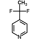 structure of CAS# 114490-29-8, 4-(1,1-Difluoroethyl)Pyridine;2,2-Difluoro-2-(4-pyridyl)ethane;MFCD12404950