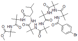 CAS#: 114640-52-7， Methyl 2-[[2-[[(2S)-2-[[2-[[2-[[2-[[2-[[2-[(4-Bromobenzoyl)Amino]-2-Methylpropanoyl]Amino]-2-Methylpropanoyl]Amino]-2-Methylpropanoyl]Amino]-2-Methylpropanoyl]Amino]-2-Methylpropanoyl]Amino]-4-Methylpentanoyl]Amino]-2-Methylpropanoyl]Amino]-2-Methylpropanoate