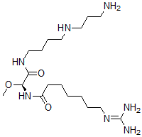 CAS#: 114760-35-9， N-[(1S)-2-[4-(3-Aminopropylamino)Butylamino]-1-Methoxy-2-Oxoethyl]-7-(Diaminomethylideneamino)Heptanamide