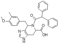 CAS#: 114785-18-1， 5-[2,2-Di(Phenyl)Acetyl]-4-[(4-Methoxy-3-Methylphenyl)Methyl]-1,4,6,7-Tetrahydroimidazo[5,4-d]Pyridine-6-Carboxylic Acid