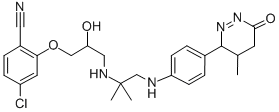 CAS#: 114856-44-9， 4-Chloro-2-[2-Hydroxy-3-[[2-Methyl-1-[[4-(4-Methyl-6-Oxo-4,5-Dihydro-1H-Pyridazin-3-Yl)Phenyl]Amino]Propan-2-Yl]Amino]Propoxy]Benzonitrile