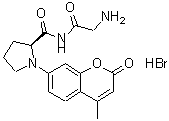 structure of CAS# 115035-46-6, Glycyl-N-(4-Methyl-2-Oxo-2H-1-Benzopyran-7-Yl)-L-Prolinamide Monohydrobromide;GLYCYL-L-PROLINE 7-AMIDO-4-METHYLCOUMARIN HYDROBROMIDE;GLY-PRO 7-AMIDO-4-METHYLCOUMARIN HYDROBROMIDE;GLYCYL-L-PROLINE AMC HBR