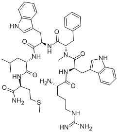 结构式 CAS# 115150-59-9, (精氨酰6,D-色氨酰7,9,N-甲基-苯丙氨酰8)-物质 P(6-11)