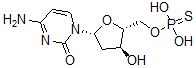CAS#: 115401-96-2， 4-Amino-1-[(2R,4S,5R)-5-(dihydroxyphosphinothioyloxymethyl)-4-hydroxy-oxolan-2-yl]pyrimidin-2-one
