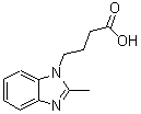 structure of CAS# 115444-73-0, 4-(2-Methyl-1H-Benzimidazol-1-Yl)Butanoic Acid;4-(2-methyl-1-benzimidazolyl)butanoic acid;4-(2-Methyl-1H-benzimidazol-1-yl)butanoicacid;4-(2-methyl-1H-benzo[d]imidazol-1-yl)butanoic acid