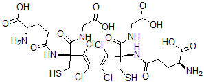 CAS#: 115664-52-3， (2S)-2-Amino-5-[[(2S,3E,5E,7S)-7-[[(4S)-4-Amino-5-Hydroxy-5-Oxopentanoyl]Amino]-1,8-Bis(Carboxymethylamino)-3,4,5,6-Tetrachloro-1,8-Dioxo-2,7-Bis(Sulfanylmethyl)Octa-3,5-Dien-2-Yl]Amino]-5-Oxopentanoic Acid