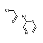 structure of CAS# 115699-74-6, 2-Chloro-N-(2-Pyrazinyl)Acetamide;2-chloro-N-2-pyrazinylacetamide;2-Chloro-N-pyrazin-2-ylacetamide;MFCD08593435
