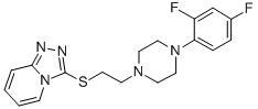 CAS#: 115762-17-9， 3-[2-[4-(2,4-Difluorophenyl)Piperazin-1-Yl]Ethylsulfanyl]-[1,2,4]Triazolo[4,5-a]Pyridine