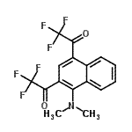 structure of CAS# 115975-33-2, 1,1'-[4-(Dimethylamino)-1,3-Naphthalenediyl]Bis(Trifluoroethanone);1-[4-(dim<wbr>ethylamin<wbr>o)-3-(2,2<wbr>,2-triflu<wbr>oro-1-oxo<wbr>ethyl)-1-<wbr>naphthale<wbr>nyl]-2,2,<wbr>2-trifluo<wbr>roethanone;1-[4-(dim<wbr>ethylamin<wbr>o)-3-[2,2<wbr>,2-tris(f<wbr>luoranyl)<wbr>ethanoyl]<wbr>naphthale<wbr>n-1-yl]-2<wbr>,2,2-tris<wbr>(fluorany<wbr>l)ethanone;2,4-Bis(trifluoroacetyl)-1-(N,N-dimethylamino)naphthalene