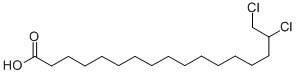 structure of CAS# 116409-75-7, 16,17-Dichloro-Heptadecanoic Acid;16,17-DICHLORO-HEPTADECANECARBOXYLIC ACID;16,17-DICHLOROHEPTADECANOIC ACID;16,17-Dichlorheptadecanesre