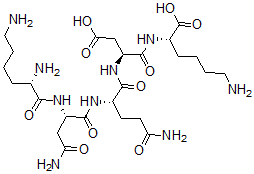 CAS#: 116430-79-6， N2-(N-(N2-(N2-L-lysyl-L-asparaginyl)-L-glutaminyl)-L-alpha-aspartyl)-L-Lysine