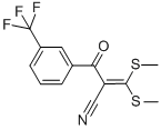structure of CAS# 116492-97-8, alpha-[Bis(Methylthio)Methylene]-B-Oxo-3-(Trifluoromethyl)-Benzenepropanenitrile;3,3-Bis(Methylthio-2-[3-(Trifluoromethyl)Benzoyl]Acrylonitrile 97%;3,3-Bis(Methylthio-2-[3-(Trifluoromethyl)Benzoyl]Acrylonitrile97%;3,3-BIS(METHYLTHIO)-2-[3-(TRIFLUOROMETHYL)BENZOYL]ACRYLONITRILE