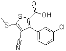 CAS#: 116493-00-6， 3-(3-Chlorophenyl)-4-Cyano-5-(Methylsulfanyl)-2-Thiophenecarboxylic Acid