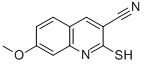 structure of CAS# 116705-02-3, 1,2-Dihydro-7-Methoxy-2-Thioxo-3-Quinolinecarbonitrile;3-Cyano-7-Methoxy-Quinoline-2-Thiolate;3-Cyano-7-Methoxy-2-Quinolinethiolate;Zinc04992609