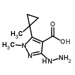 CAS#: 117209-14-0， 3-Hydrazino-1-Methyl-5-(1-Methylcyclopropyl)-1H-Pyrazole-4-Carboxylic Acid