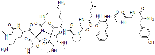 CAS#: 117397-70-3， Gly-pro-(lys-sar-sar-sar)2-ome-leu-enkephalin