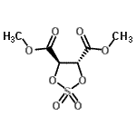 structure of CAS# 117470-90-3, Dimethyl (4R,5R)-1,3,2-Dioxathiolane-4,5-Dicarboxylate 2,2-Dioxide;(−)-Dimethyl 2,3-O-sulfonyl-L-tartrate;DIMETHYL L-TARTRATE CYCLIC SULFATE;Dimethyl L-tartrate cycl-sulfate