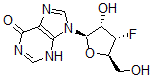 CAS#: 117517-20-1， 9-[(2R,3S,4S,5R)-4-Fluoro-3-Hydroxy-5-(Hydroxymethyl)Oxolan-2-Yl]-3H-Purin-6-One