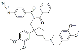 CAS#: 117638-38-7， (N-Benzoyl)-5-((3,4-Dimethoxyphenethyl)Methylamino)-2-(3,4-Dimethoxyphenyl)-2-Isopropyl-N-4-Azidobenzoylpentylamine