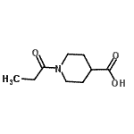 structure of CAS# 117705-17-6, 1-Propionyl-4-Piperidinecarboxylic Acid;1-propanoylpiperidine-4-carboxylic acid;1-Propionyl-4-piperidinecarboxylic acid;1-Propionylpiperidine-4-carboxylicacid