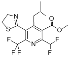 structure of CAS# 117718-60-2, Methyl 2-(difluoromethyl)-5-(4,5-dihydro-2-thiazolyl)-4-(2-methylpropyl)-6-(trifluoromethyl)-3-pyridinecarboxylate;Methyl 2-(Difluoromethyl)-5-(4,5-Dihydrothiazol-2-Yl)-4-Isobutyl-6-(Trifluoromethyl)Pyridine-3-Carboxylate;2-(Difluoromethyl)-5-(4,5-Dihydrothiazol-2-Yl)-4-Isobutyl-6-(Trifluoromethyl)-3-Pyridinecarboxylic Acid Methyl Ester;2-(Difluoromethyl)-5-(4,5-Dihydrothiazol-2-Yl)-4-Isobutyl-6-(Trifluoromethyl)Nicotinic Acid Methyl Ester