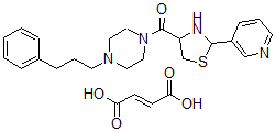 CAS#: 118196-11-5， 1-(3-Phenylpropyl)-4-(2-(3-pyridyl)thiazolidin-4-yl-carbonyl)piperazine fumarate