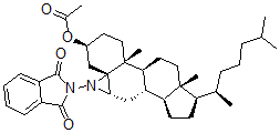 CAS#: 118517-20-7， 2-((3-beta,5R,6-beta)-3-(Acetyloxy)Cholestano(5,6-b)Azirin-1'(6H)-Yl)-1H-Isoindole-1,3(2H)-Dione
