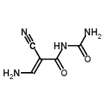CAS 登录号：1187-39-9， (2E)-3-氨基-N-氨基甲酰-2-氰基丙烯酰胺