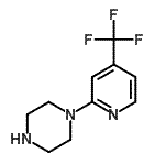结构式 CAS# 118708-88-6, 1-[4-(三氟甲基)-2-吡啶基]哌嗪