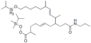 CAS#: 118717-37-6， Methyl 8-(1-Dimethylisopropylsilyloxy-2-N-N-Propylcarbamoyl)Ethyl-9,12-Dimethylisopropylsilyloxy-5,10-Heptadecadienoate