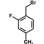 structure of CAS# 118745-63-4, 1-(Bromomethyl)-2-Fluoro-4-Methylbenzene;1-(Bromom<wbr>ethyl)-2-<wbr>fluoro-4-<wbr>methylben<wbr>zene, α-B<wbr>romo-2-fl<wbr>uoro-p-xy<wbr>lene;2-Fluoro-4-methyl benzyl bromide;2-FLUORO-4-METHYLBENZYLBROMIDE