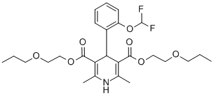 CAS#: 118790-71-9， 2,6-Dimethyl-3,5-Bis(2'-Propoxyethoxycarbonyl)-4-(2''-Difluoromethoxyphenyl)-1,4-Dihydropyridine