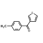 structure of CAS# 118993-65-0, (4-Methylphenyl)(3-Thienyl)Methanone;3-(4-methylbenzoyl)thiophene