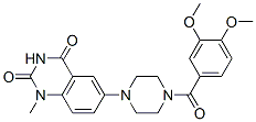 CAS#: 119198-23-1， 6-(4-(3,4-Dimethoxybenzoyl)-1-Piperazinyl)-1-Methyl-1H,3H-Quinazolin-2,4-Dione