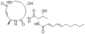 CAS 登录号:119259-72-2, 滑行菌素F
