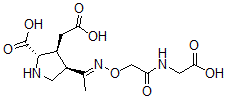 CAS 登录号：119320-06-8， (2S,3S,4R)-3-(羧甲基)-4-[N-[2-(羧甲基氨基)-2-氧代乙氧基]-C-甲基亚胺甲酰基]吡咯烷-2-羧酸