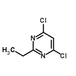 结构式 CAS# 1195-34-2, 4,6-二氯-2-乙基嘧啶