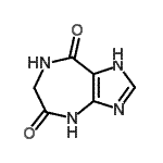 structure of CAS# 119584-65-5, 1,4,6,7-Tetrahydroimidazo[4,5-e][1,4]Diazepine-5,8-Dione;1,4,6,7-tetrahydroimidazo[4,5-e][1,4]diazepine-;1,4,6,7-Tetrahydroimidazo[4,5-E][1,4]diazepine-5,8-dione #;3,4,6,7-Tetrahydroimidazo[4,5-e][1,4]diazepine-5,8-dione