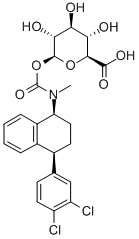 CAS#: 119733-44-7， 6-[[(1S,4S)-4-(3,4-Dichlorophenyl)-1,2,3,4-Tetrahydronaphthalen-1-Yl]-Methylcarbamoyl]Oxy-3,4,5-Trihydroxyoxane-2-Carboxylic Acid