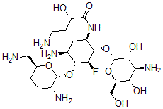 CAS#: 119783-91-4， 5-Deoxy-5-Fluoroarbekacin