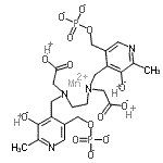 CAS#: 119797-12-5， 2,2'-[1,2-Ethanediylbis[[[2-Methyl-3-Olato-5-[(Phosphonatooxy)Methyl]-4-Pyridinyl]Methyl]Imino]]Bis-Acetate Hydrogen Manganese(2+) Salt (1:4:1)