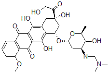 CAS#: 119864-31-2， 3'-Desamino-3'-Dimethylformamidinedoxorubicin