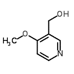 structure of CAS# 120277-47-6, (4-Methoxy-3-Pyridinyl)Methanol;3-Pyridinemethanol,4-methoxy-;4-Methoxypyridine-3-methanol