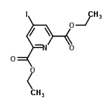 structure of CAS# 120491-90-9, Diethyl 4-Iodo-2,6-Pyridinedicarboxylate