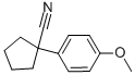 structure of CAS# 1206-15-1, 1-(4-Methoxyphenyl)Cyclopentane-1-Carbonitrile;1-(4-Methoxyphenyl)-1-Cyclopentanecarbonitrile;Zinc00394696;1-(4-Methoxyphenyl)Cyclopentanecarbonitrile